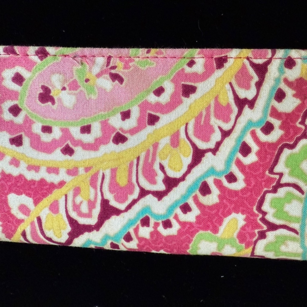NEW Vera Bradley Checkbook Holder pink paisley - Picture 3 of 3